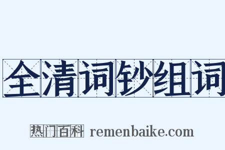 全清词钞组词是什么意思的图片